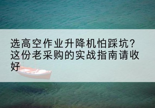 东湖高空作业升降机厂家推荐-选高空作业升降机怕踩坑？这份老采购的实战指南请收好